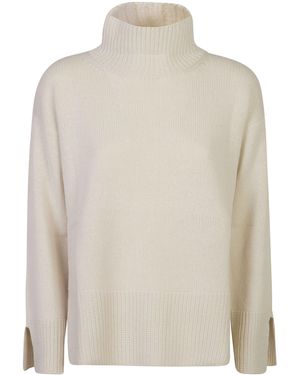 Le Tricot Perugia Maglione A Collo Alto - White