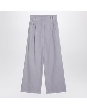 Brunello Cucinelli Wide Lilac Trousers - Purple