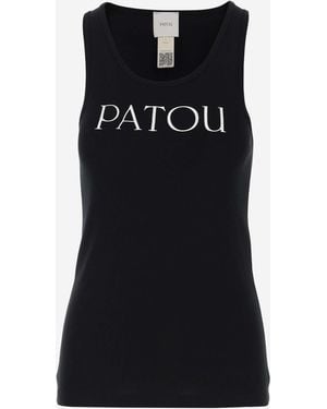 Patou Tiga de tanques con logotipo - Negro