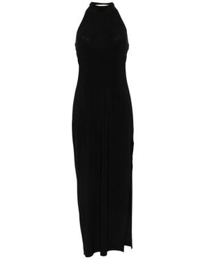 Norma Kamali Side Slit Long Dress - Black