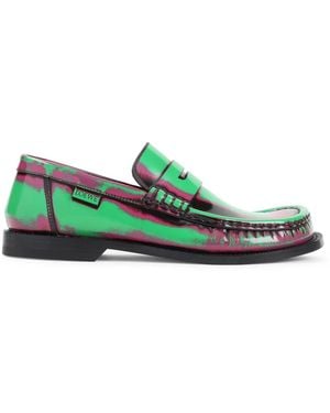 Loewe Campo Brushed Loafers - Green