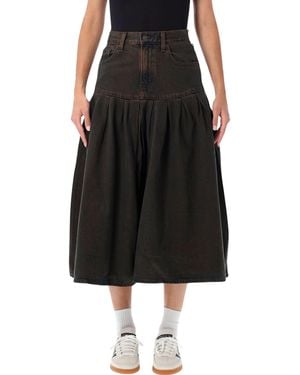 Levi's Pleated Denim Midi Skirt - Black