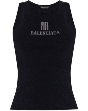 Balenciaga Sleeveless Tops - Black