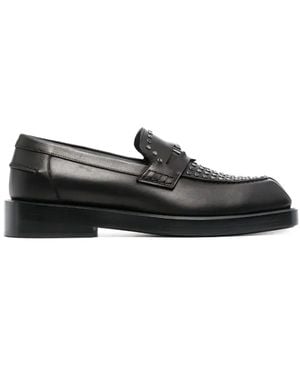 Versace Medusa Leather Loafers - Black