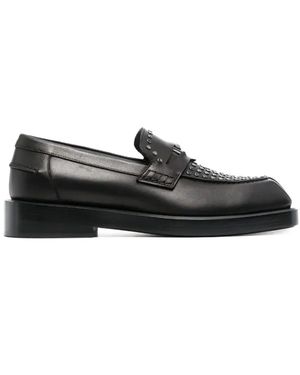 Versace Medusa Leder-Loafer - Schwarz