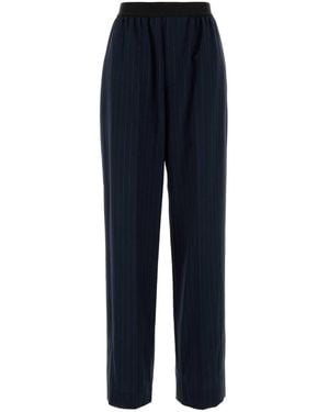 Balenciaga Embroidered Wool Pant - Blue