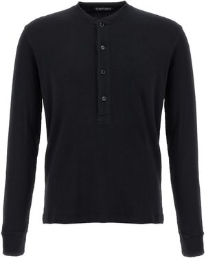 Tom Ford Henley' T-Shirt - Schwarz