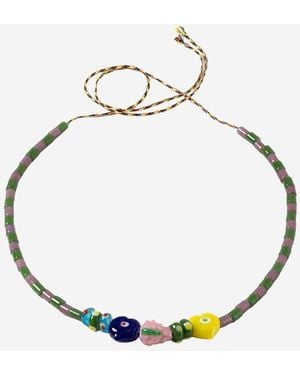 Sorbet Island Necklace With Assorted Glass Beads - Metallic