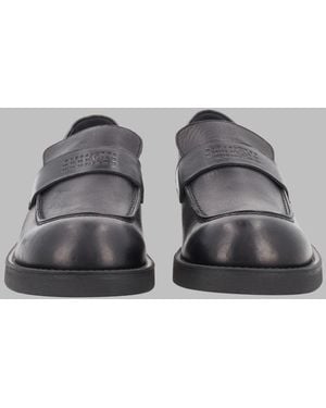 MM6 by Maison Margiela Leather Penny Loafer With Lug Sole - Grey