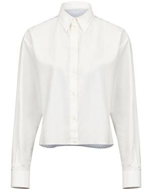 MM6 by Maison Martin Margiela Camisa recortada - Blanco