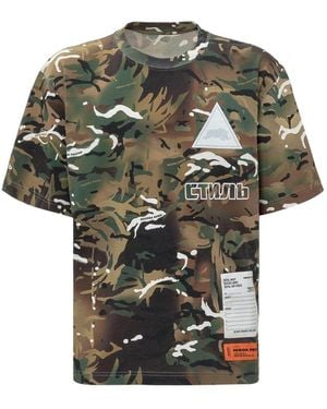 Heron Preston Camouflage T -shirt - Groen