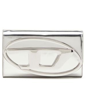 DIESEL 1Dr Chain Leather Wallet - Grey