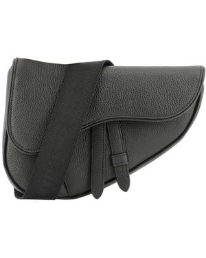 Dior "Mini Saddle" Shoulder Bag - Black