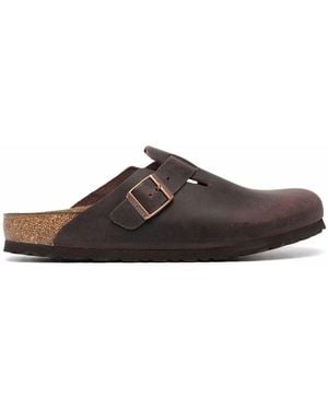 Birkenstock Boston Leren Sandalen - Bruin