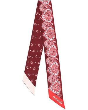 Pinko Foulard Silk-Blend - Red
