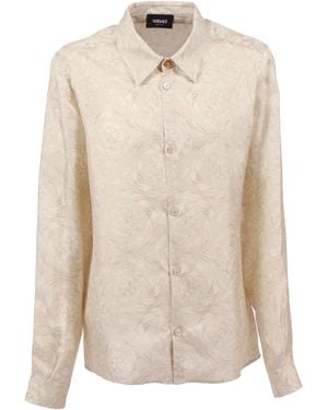 Versace Formal Shirt Silk - Natural