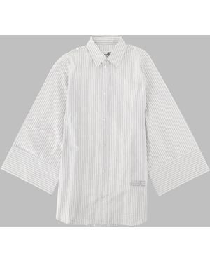 MM6 by Maison Margiela Camicia Con Logo Ricamato - White