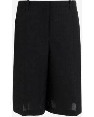 Jil Sander Wolle kurze Hosen - Schwarz