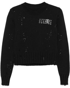 MM6 by Maison Martin Margiela Trui Met Patroon - Zwart