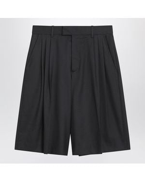 6397 Bermuda 3 Pleat Asphalt - Black