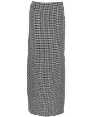 Thom Browne Pied De Poule Lange Rok - Grijs