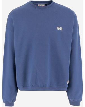 SUMMER GAMES Sommerspiele Baumwoll -Sweatshirt mit Logo - Blau