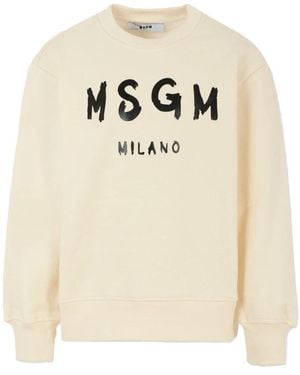MSGM Sweatshirt With Logo - White