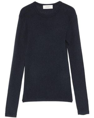 Lisa Yang Vivian T-Shirt aus Baumwolle und Kaschmir - Blau