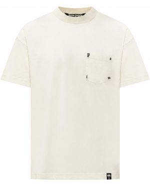 Palm Angels Palm Rib Normaal T-shirt - Wit