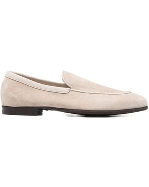 John Lobb Tyne Suede Leather Loafers - Natural
