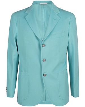 Sartorio Napoli Single Breasted Wool Jacket - Blue
