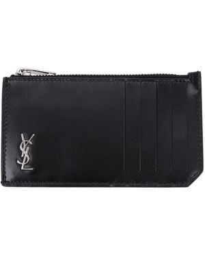 Saint Laurent Wallet Leather - Black