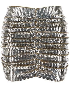 DSquared² Dsquared Embellished Wool Mini Skirt - Grey