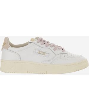 Autry Suede Insert Perforated Trainers - White