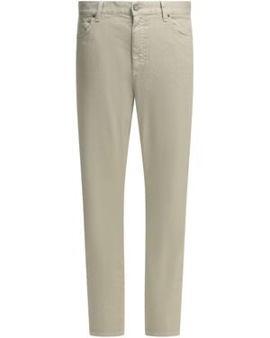 ZEGNA Jeans "Roccia" A Gamba Dritta - Neutro