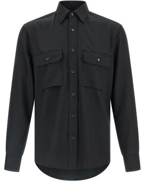 Brioni Military Shirt And Blouse - Black