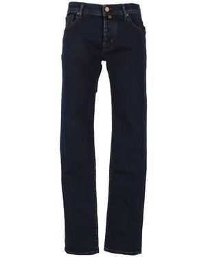 Jacob Cohen Dark Nick Five-Pocket Denim Slim-Leg Jeans - Blue
