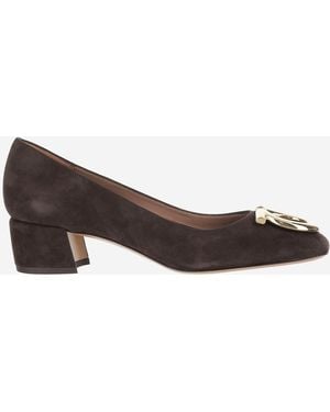 Ferragamo Gancini Maxi Pumps - Braun
