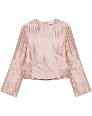 Loulou de Saison Nino Round Neck Blouse - Pink