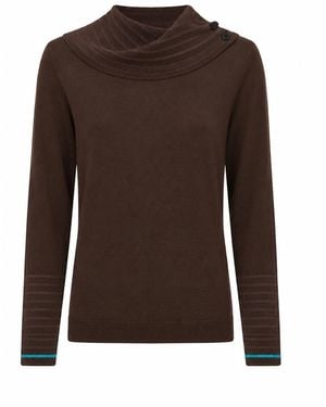 Paul Smith Pull tricoté à col roulé pour femme - Marron