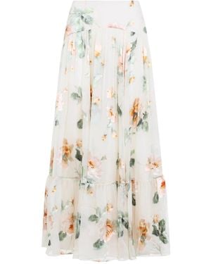 Zimmermann Rokken ,Veelkleurig ,Carousel Burnout Midi Rok - Wit