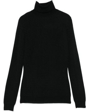 Elisabetta Franchi Wool Blend Turtle Neck Jumper - Black