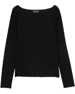 Emporio Armani Boot Hals -Jumper - Schwarz