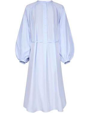 Loulou de Saison Vitti Loose Fit Blouse Dress - Blue