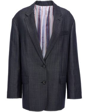 Etro 'Pegaso' Single-Breasted Blazer - Blue