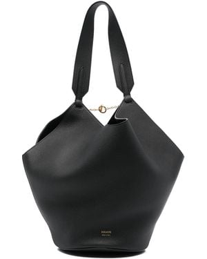 KHAITE Lotus kleine Ledertasche - Schwarz