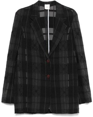 Alysi Single-Breasted Blazer Jacket - Black