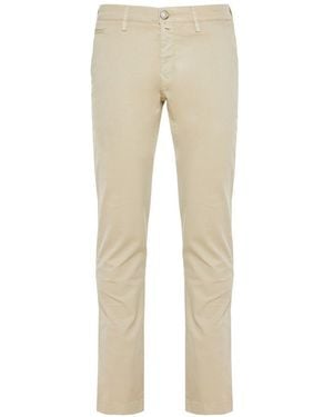 Jacob Cohen Cotton Blend Pants - Natural