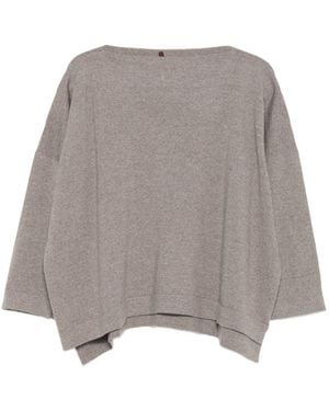 Daniela Gregis Wool Boat Neck Jumper - Grey