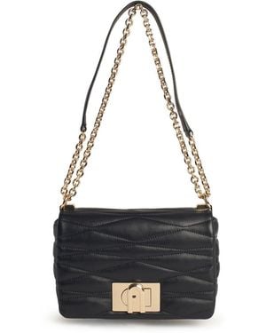 Furla '1927' Small Lear Crossbody Bag - Black